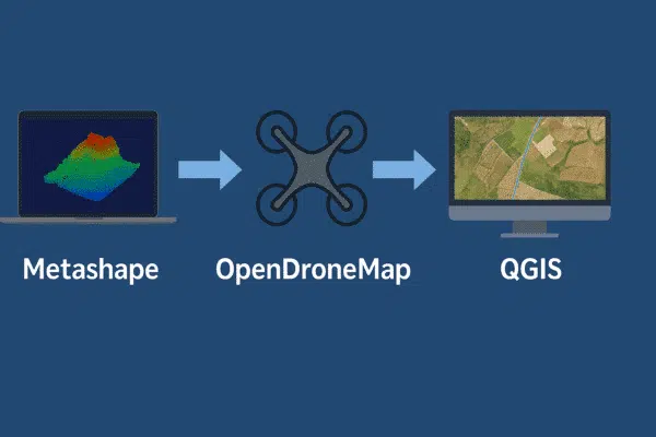 Metashape + OpenDroneMap + QGIS: Free GIS Workflow for Surveying and Mapping Professionals