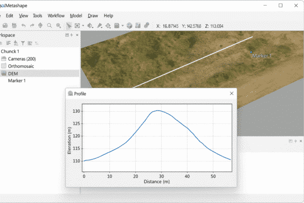 How to Generate Profiles and Cross-Sections in Agisoft Metashape