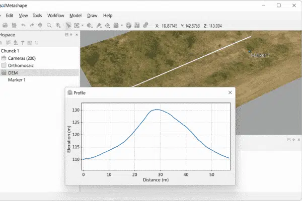 How to Generate Profiles and Cross-Sections in Agisoft Metashape