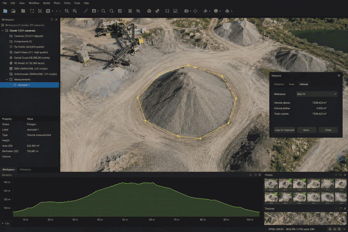 How to Calculate Stockpile Volumes in Agisoft Metashape