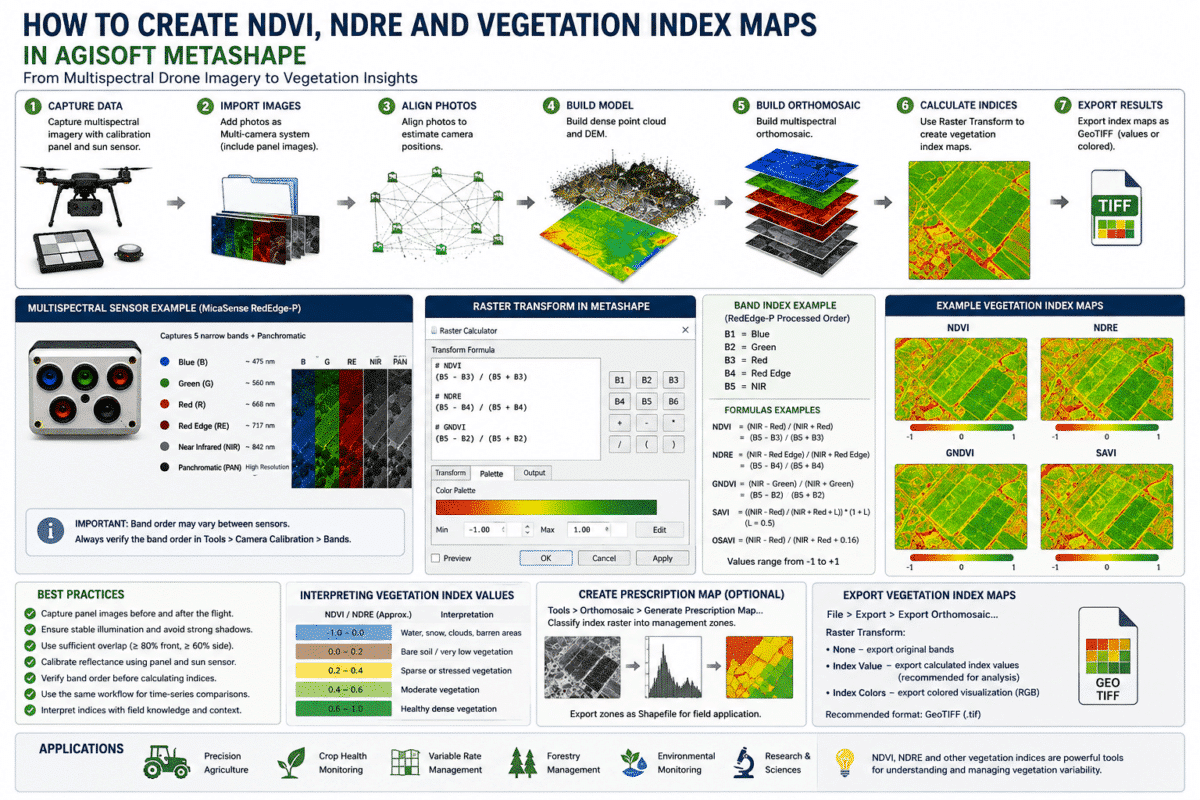 How to Create NDVI, NDRE & Vegetation Maps in Agisoft Metashape