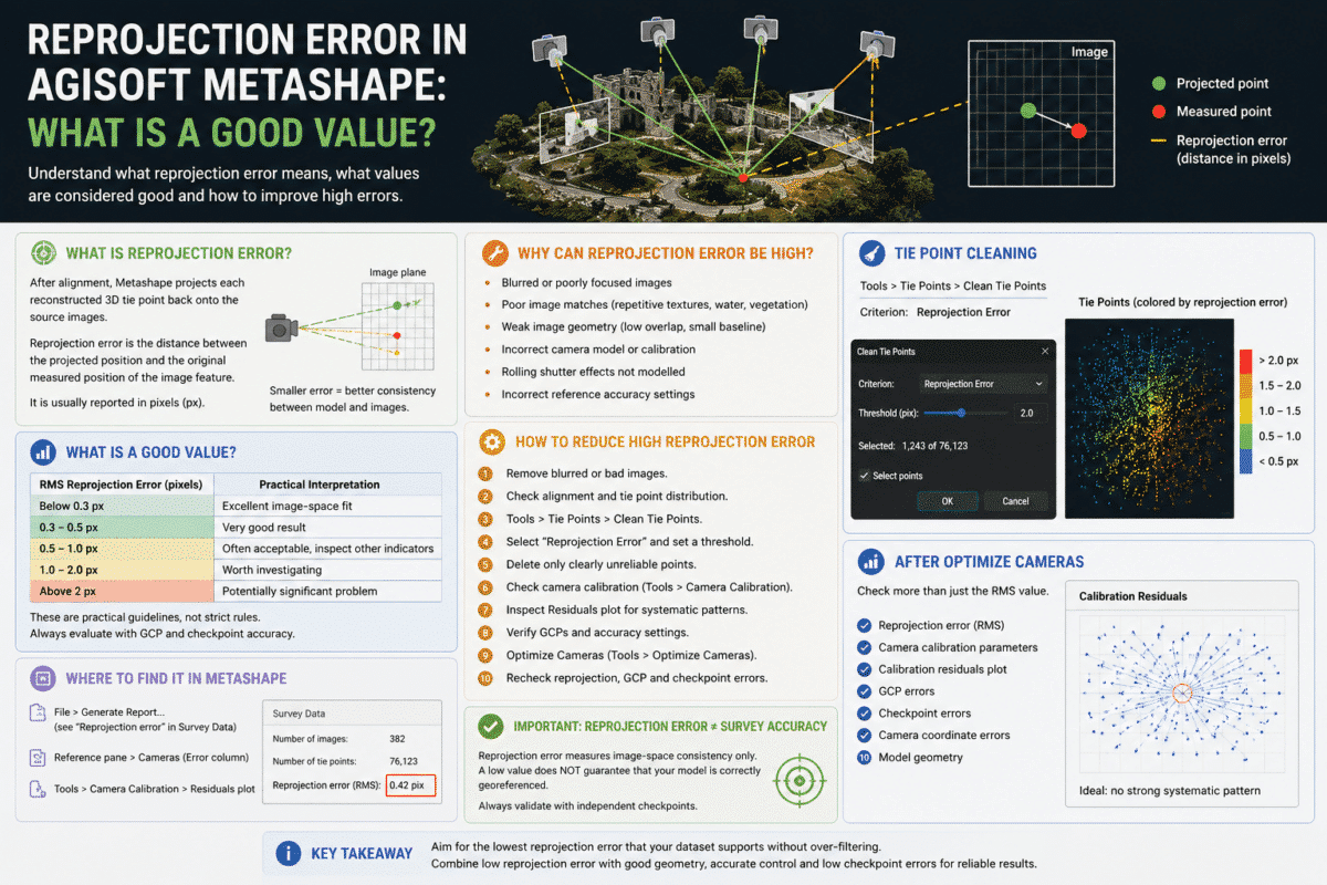 Reprojection Error in Agisoft Metashape: What Is a Good Value