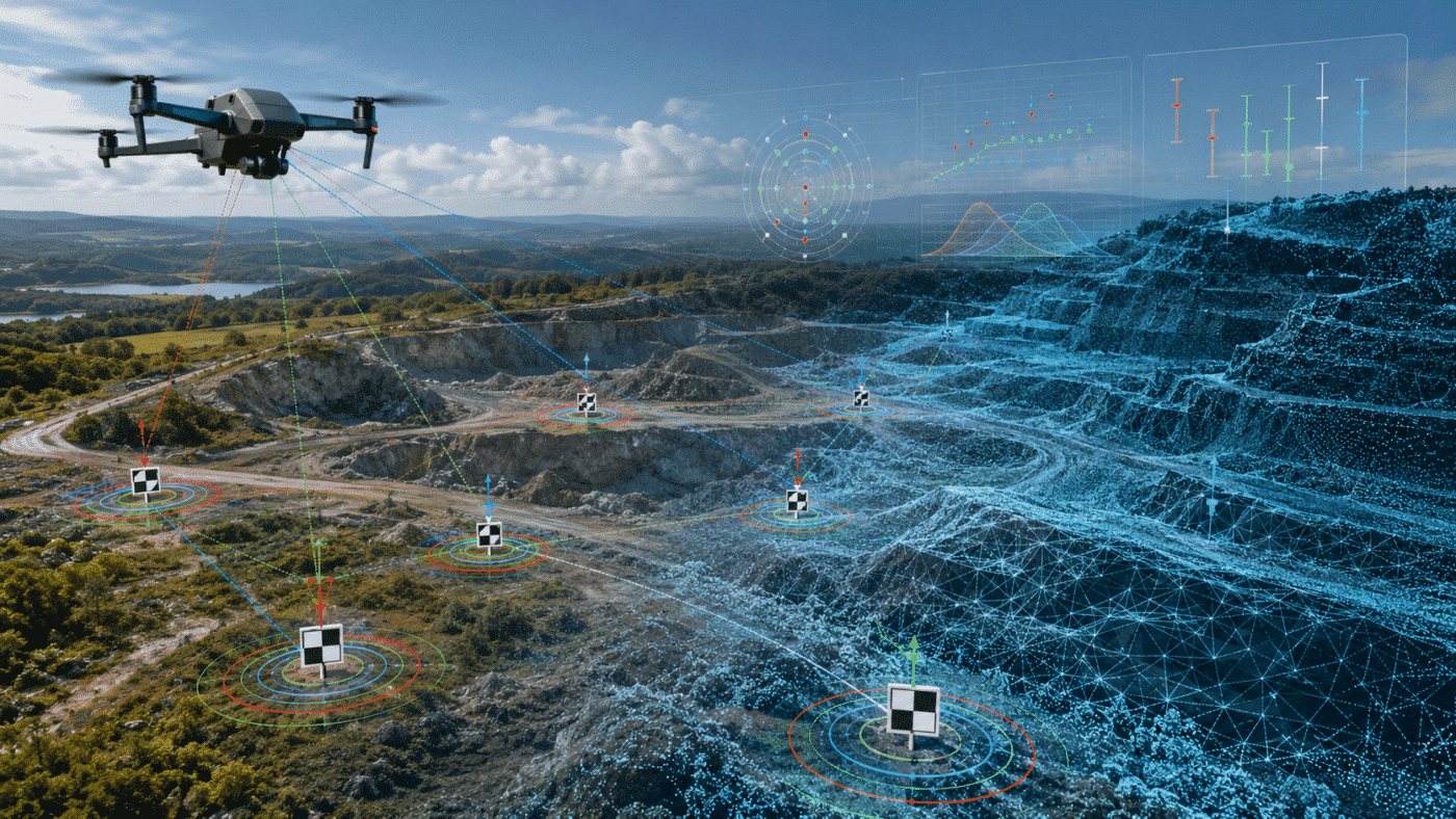 Agisoft Metashape processing report accuracy analysis with drone survey, GCPs and 3D point cloud